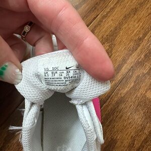 Nike Kids White and Pink Sneakers